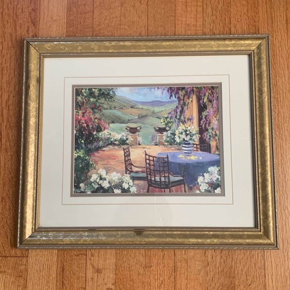 Countryside Terrace Framed Art Print by Allayn Stevens
